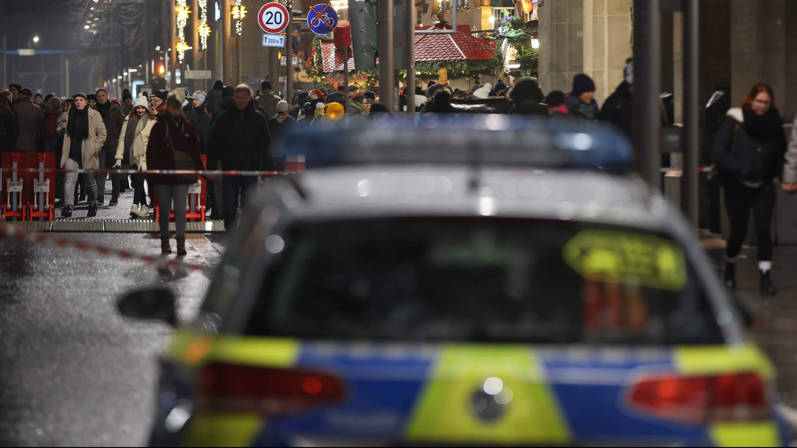Polizeiwagen in Dresden